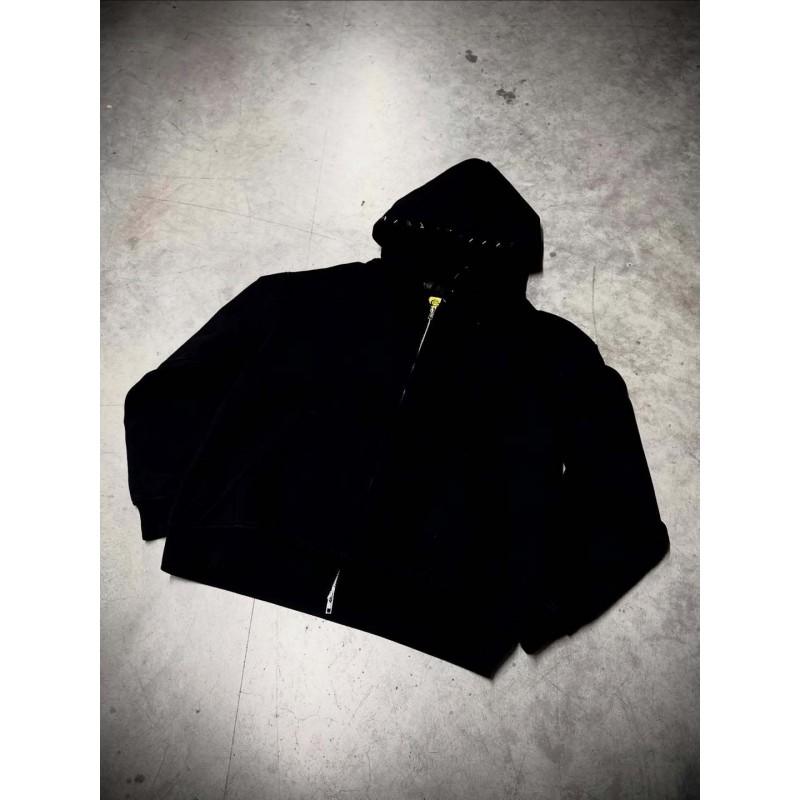 2026 Streetwear Hooded Cardigan Sweatshirt Long Sleeve Teens