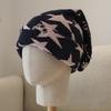 Lovely Bunnies Ear Knitted Hat Star Pattern Winter Hat Outdoor Softable Warm Hat for Winter Warmth