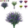 Artificial Lavender Outdoor Decoration With Soft Pvc Material For Garden Decor
