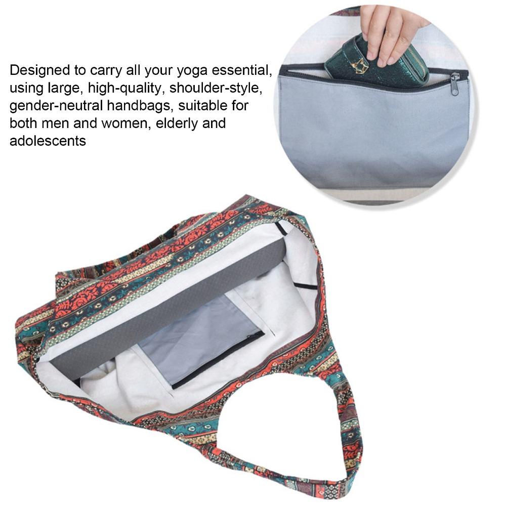 Large Size Yoga Mat Bag With Pockets Yoga Mat Carrier Yoga Essentials Yoga Tote Bag For Women