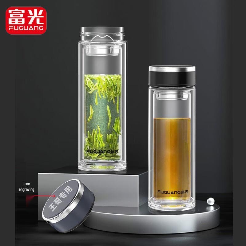 Fuguang Zhikang Double-Layer Glass Cup