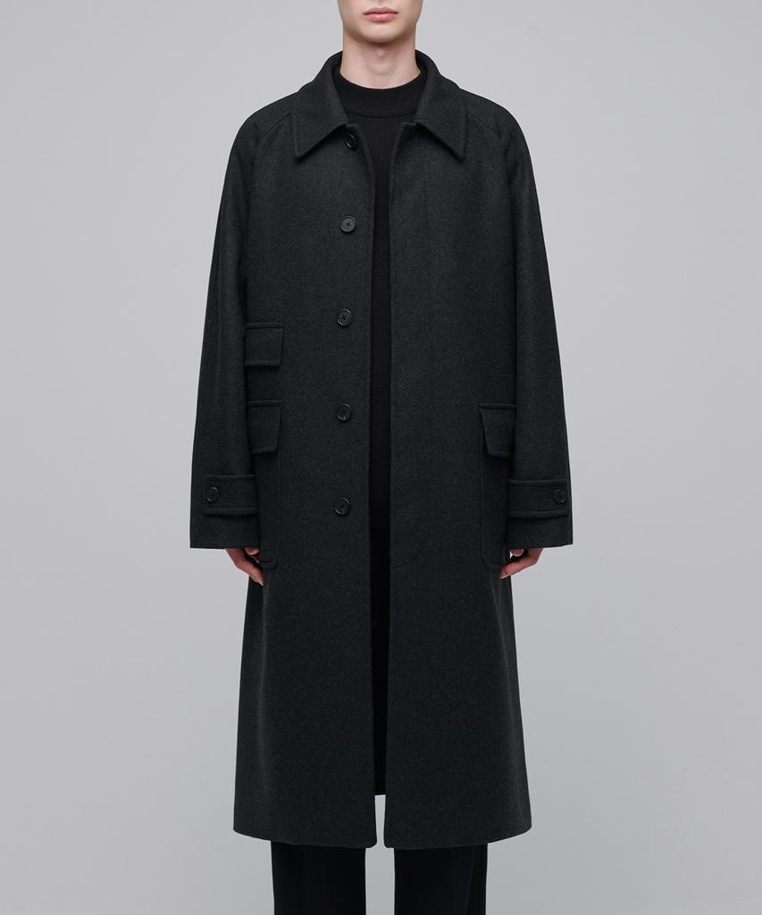Musinsa Standard Mtr Oversized Balmacaan Coat [Charcoal Grey]