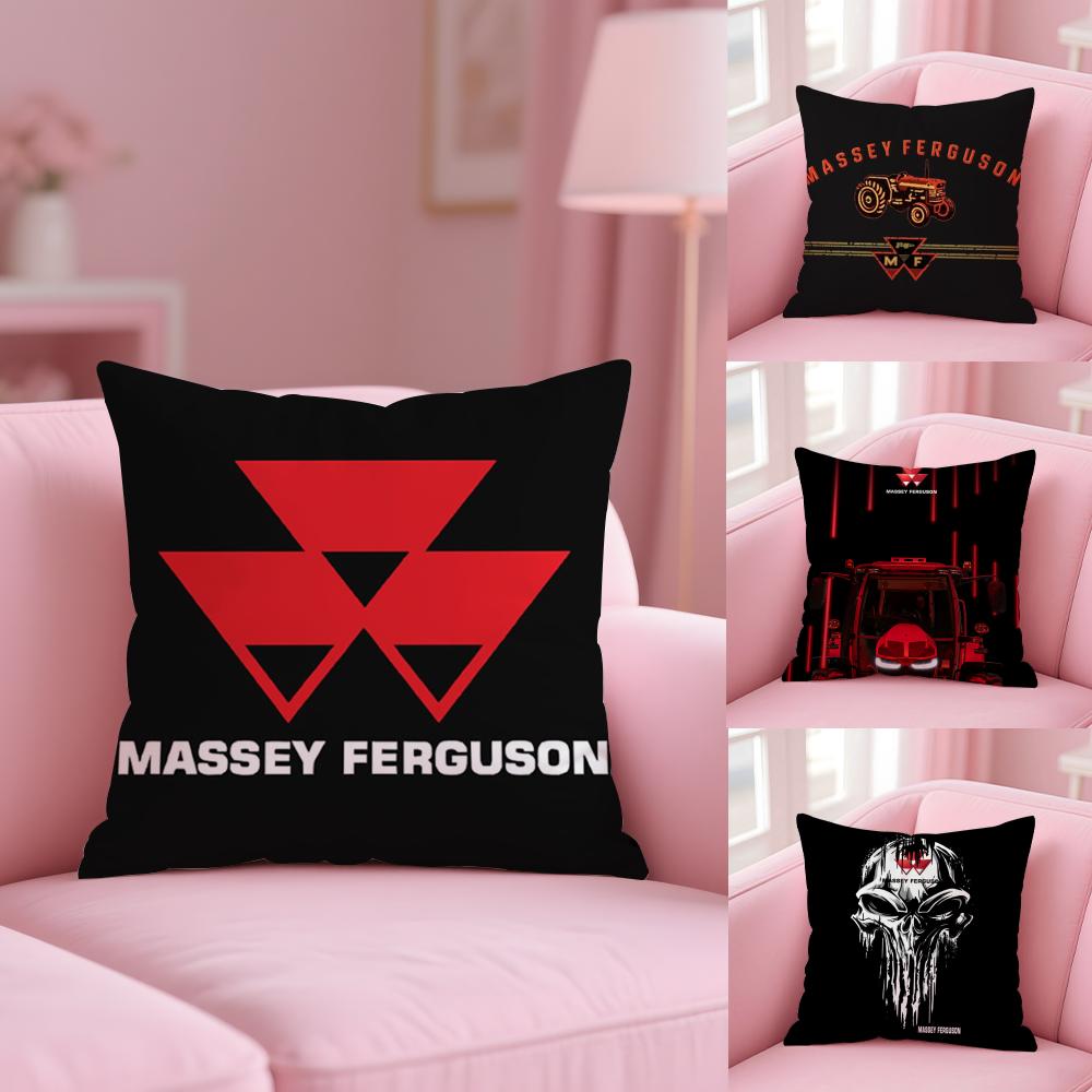 M-Massey F-Ferguson Cushion Cover Soft Short Plush Double-Sided Printing Home Decor Machine Washable Pillow Case Gift