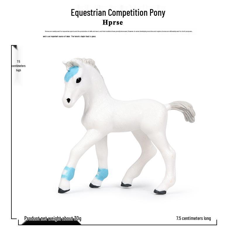 Kids Wild Animal Playset: Horse Foal and Steed Figurines