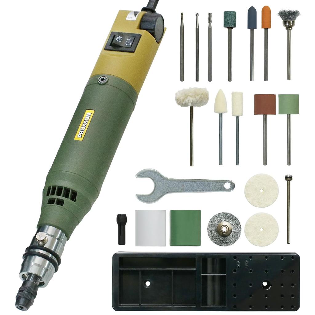Proxxon Mini Router Set MM100 for and Polishing Silverwork No. 28525-MC Engraving, Polishing,