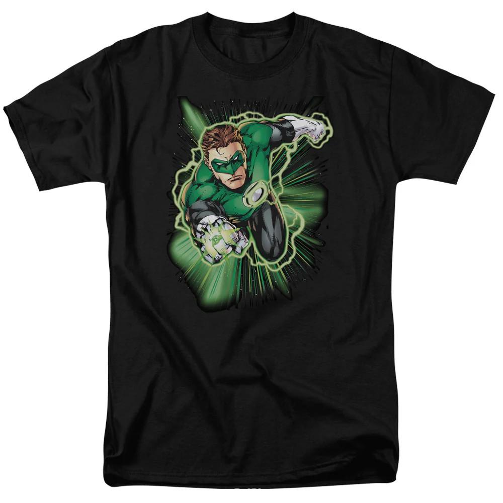 

Justice League Of America Green Lantern Energy Mens T Shirt Black 4XL