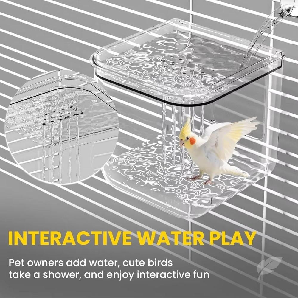 Transparent Automatic Feeding Device Large Capacity Bird Food Dispenser  Balcony