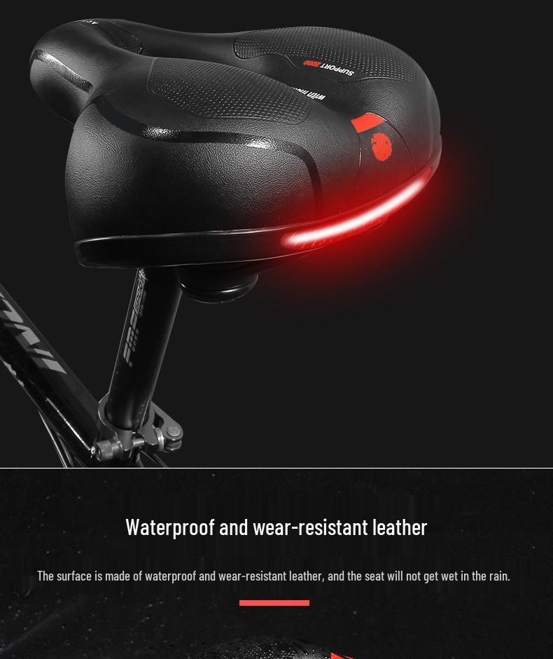 Super Soft Comfortable Bike Saddle with Seatpost & Bag