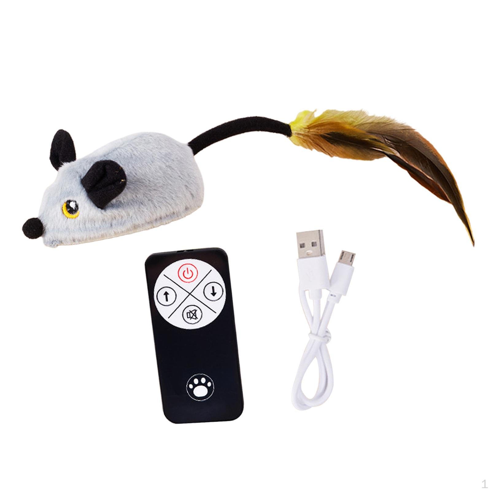 

Интерактивная игрушка для упражнений для кошек Забавная игрушка для котят, перезаряжаемая через USB, с голосом, стимулирующая серый