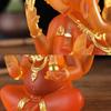 Clear Lord Ganesha Statue Elephant Hindu Sculpture Figurines Resin Home Garden Decoration Buddha Statues Ornament