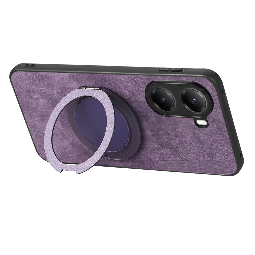 For Xiaomi Poco X7 Pro 5G/Xiaomi Redmi Turbo 4 5G Phone Case with Rotating Kickstand Stress Relief Retro Leather Back Cover