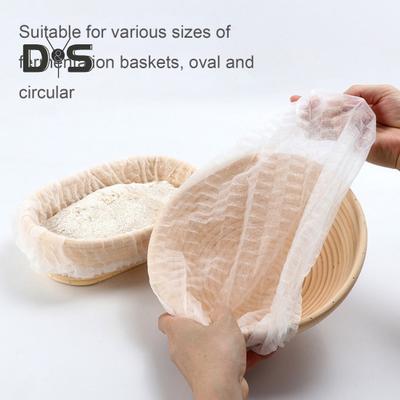 Panno Fodera per Cesto di Lievitazione Banneton Copertura in Tessuto per Alimenti Antiaderente Fodera per Impasto per Ciotole per Pane a Lievitazione Naturale Riutilizzabile Fodere Elastiche per Banneton per