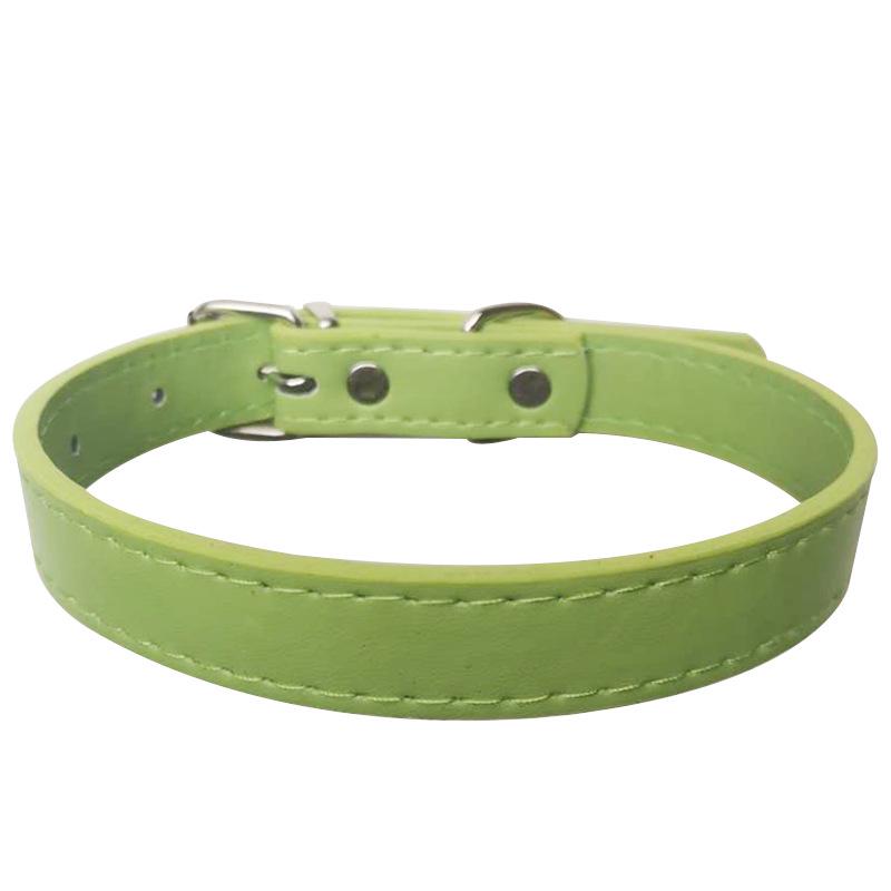 PU kůže psí obojek: Více specifikací, Jednoduchý design, Plochý obojek pro domácí mazlíčky, Vícebarevné možnosti