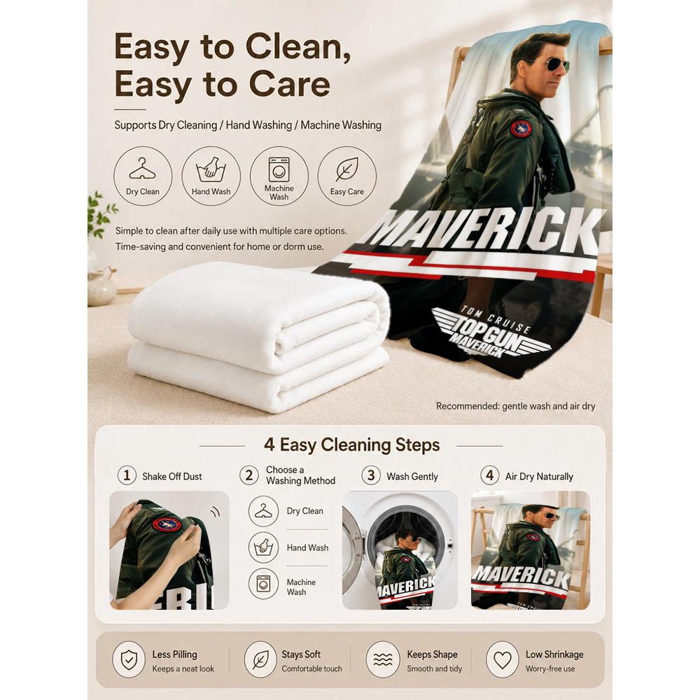 Top Gun Maverick Movie Theme Printed Flannel Blanket Ultra Soft Throw Blanket For Bedroom Bed Sofa Party Decor Birthday Gift