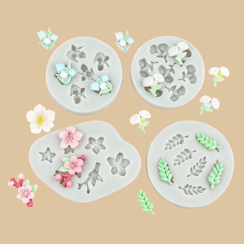 WTEMPO Flower Leaf Silicone Mold for DIY Crafts for Valentine's Day Mother's Day Father's Day Easter Durable Silicone Mold Soft Epoxy Resin Mold Set