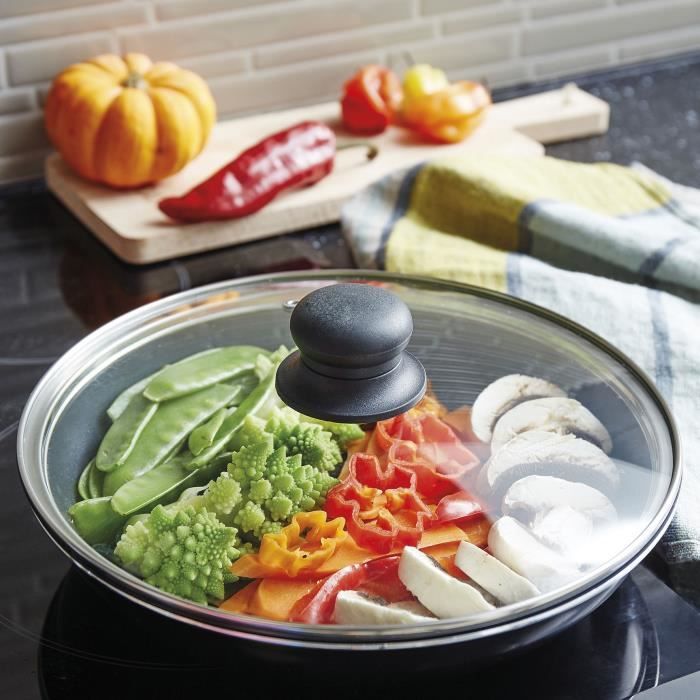 Sitram sauteuse agile - aluminium anti-adhésif - ø 28 cm - noir - tous feux dont induction