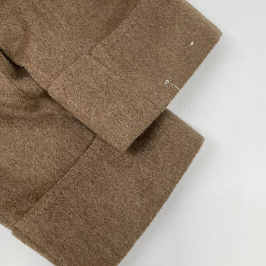 DE PETRILLO Beige Woll-Polo-Mantel zweireihig Mantel 48 beigeGebraucht