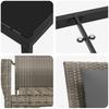 Garden Dining Set with Cushions 7 pcs Grey Poly Rattan