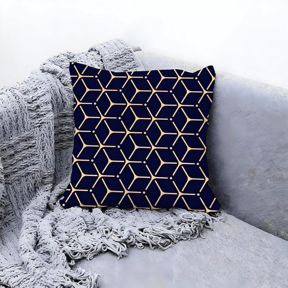 Trendy Creative Print 2 Design Cushion Cover Premium Comfort Reversible Pillow Cove In One Design For Any Room & Car Interior