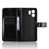 For itel A100C 4G PU Leather Case with Strap Crazy Horse Texture Phone Wallet Cover