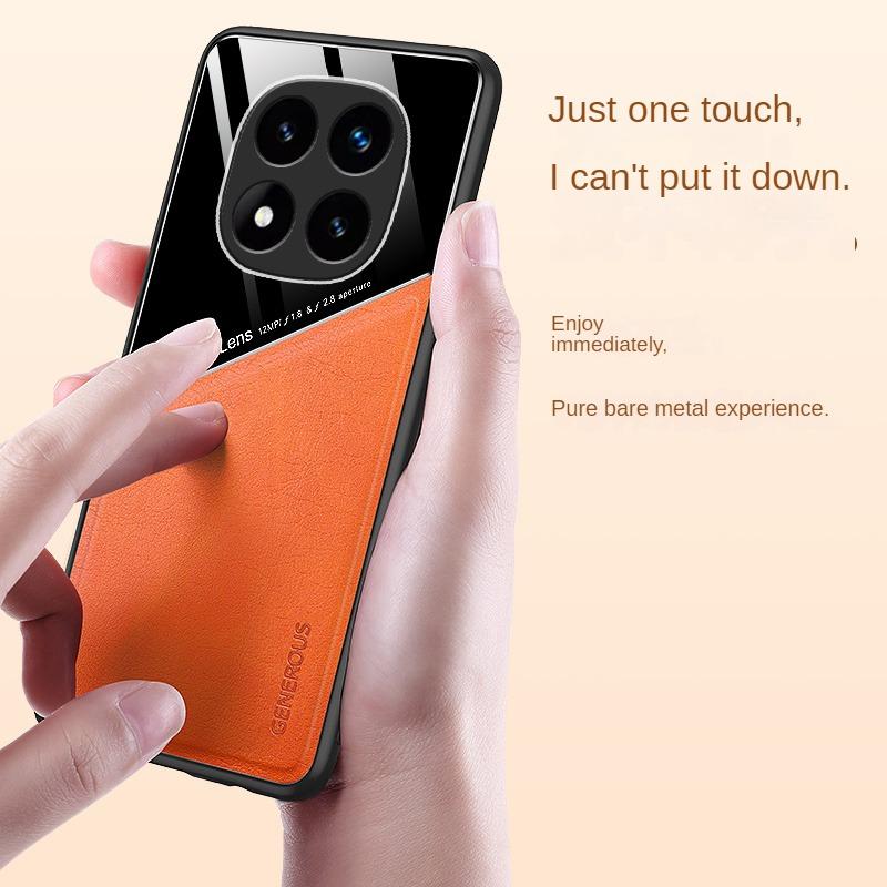 Lederstruktur-Hülle für Xiaomi Redmi Note 1 Pro G Note 14 Pro+ Plus Abdeckung mit magnetischem Auto-Saug-Halter Coque Fundas Capa