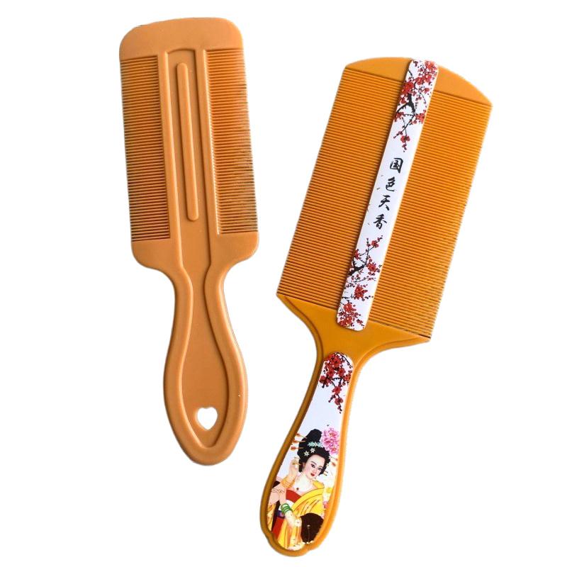 Plastic Comb Natural Sandalwood Super Narrow Tooth Wood Combs No Static Lice Beard Scraping Comb Hair Styling Tool