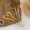 Hairstyle Tools U-shaped Hair Stick Zinc Zinc Alloy Love Heart Hair Stick Fashion Metal Hairpin  Daily