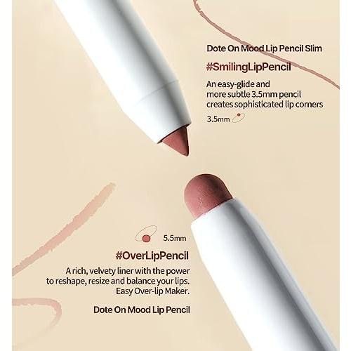 Heart Percent Dote On Mood Lip Pencil Lip Liner + Lip Base + Shedding + Cheek Multi 4in1 Lip Pencil Mouth Corner Liner (02. Creamy Pink | CREAMY PINK)