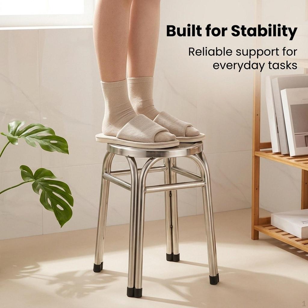 Compact Non Slip Lightweight Shoe Stool Multipurpose Chair for Bedroom Apartment Sitting