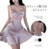 Pajama Lace and Chiffon with Embroidered Korean Bow Summer Fall Guo.KK7 Women's Dress, Nightgown, Chest, Transparent, Fashion, Camisole, Tie,