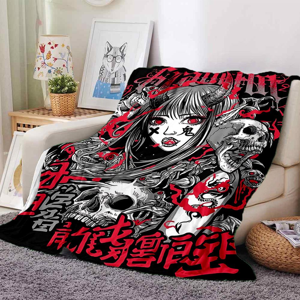 

1pc dragon guitarThemed Blanket - Soft Flannel All-Season Cozy Throw with Bold Graphic Print, or Holiday Gift 179 80cmx120cm(31inx47in)