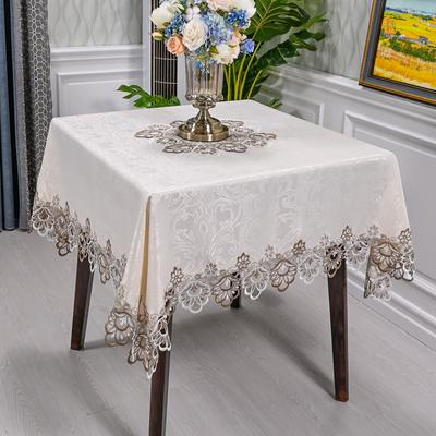 Tablecloth Square Table Cloth White Luxury Embroidery Lace Table Cloths For Dining Table Cover Towels Table Juppe Dust Cover
