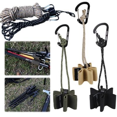 1-5PCS 6-Hole Ground Nails Storage Strap Retractable Outdoor Camping Tent Pegs Organizer Multifunctional Outdoor Camping Tools