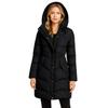 Warm Womens Cotton Jacket Long Sleeve Hooded Zipper Coat Solid Color Fashion Down Jacket