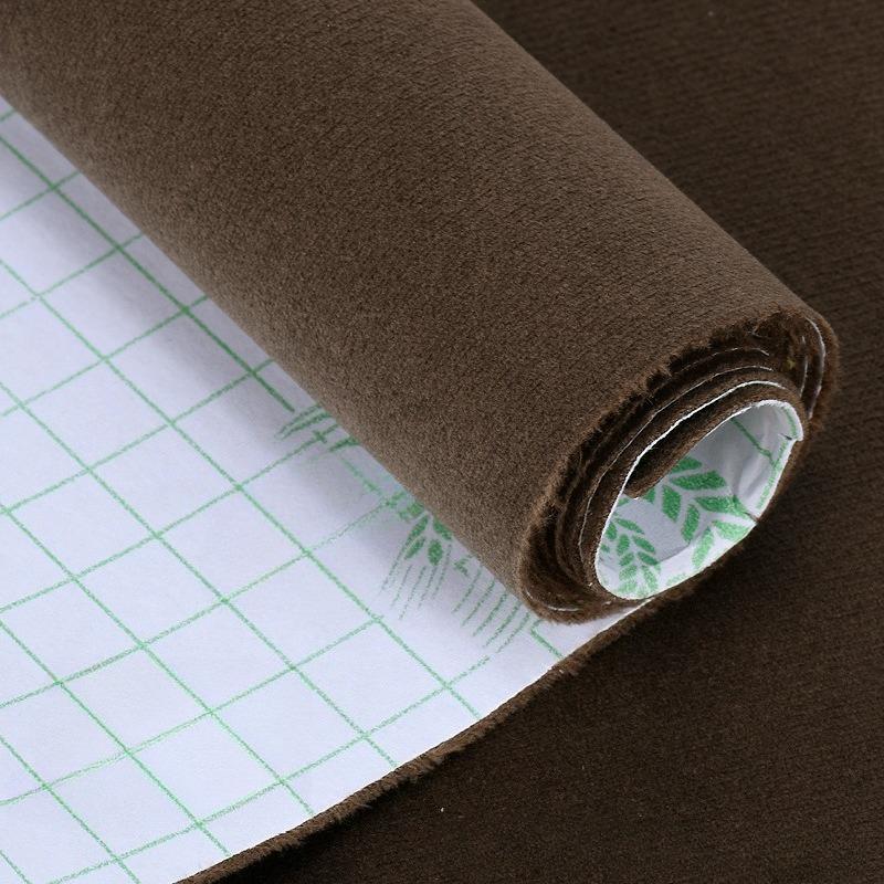 50cm*138cm Multi Colors Elasticity Self-adhesive Velvet Fabric Sticky Velvet Wall Fabric for DIY Home Decoration