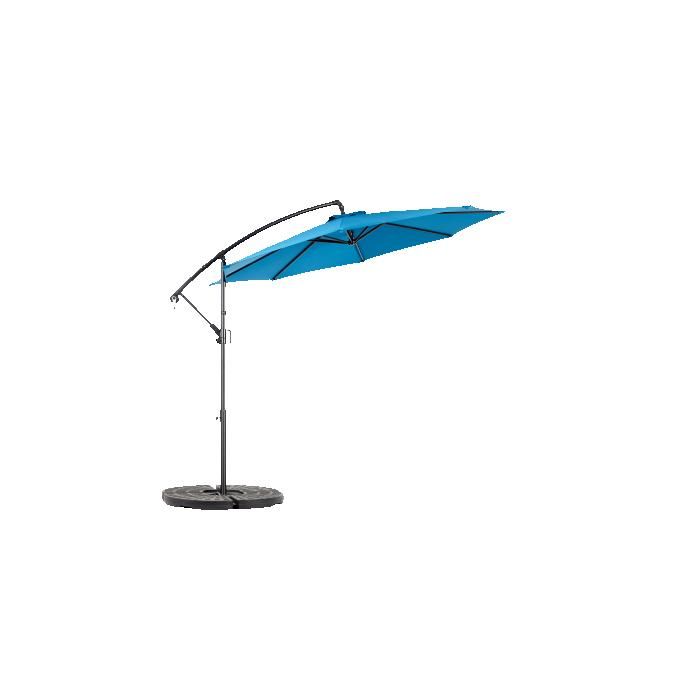 Parasol Extérieur Rectangulaire Double Face De 4,5 M Avec Manivelle (bleu) (sans Pied).