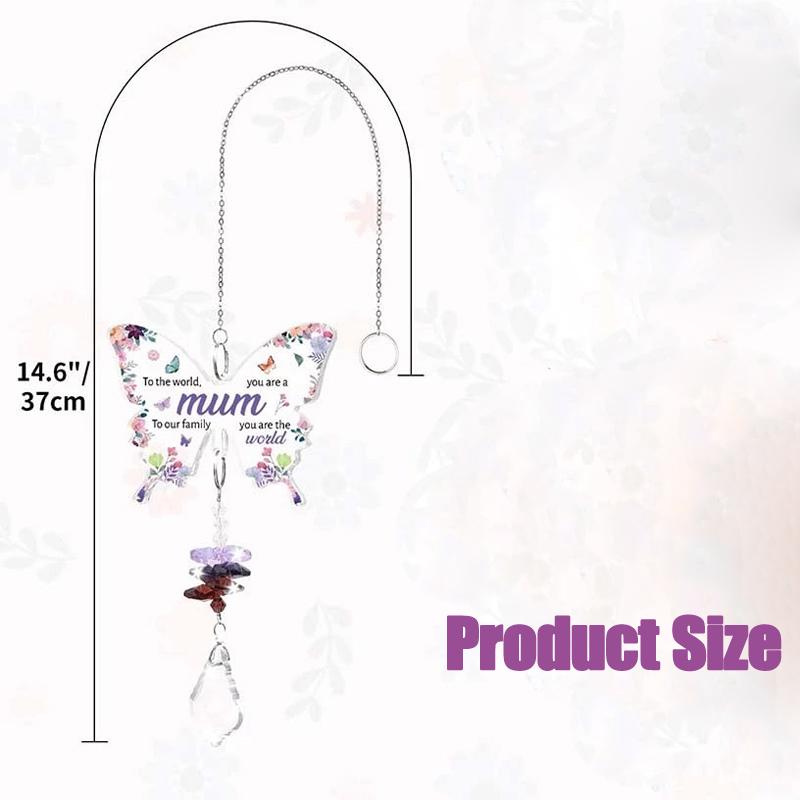 

Mothers Day Gifts Butterfly Shape Hanging Decration Suncatcher Ornament From Daughter Son 1PC