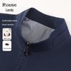 Luotz Men's 100% Cotton Stand-Collar Business Casual Jacket