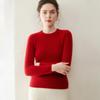 Pure Cashmere Women's Round Neck Sweater - 2026 Autumn/Winter, Versatile Slimming Style, Solid Color Warm Base Layer.