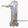 40-inch Aluminum Foil Laser Number Balloons for Birthday and Wedding Decorations