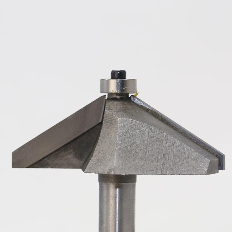 60 Degree Woodworking Horse Nose Line Knife, Engraving Machine Woodworking Milling Cutter with Bearing Trimming Knife, Gong Knife 1/2 Handle