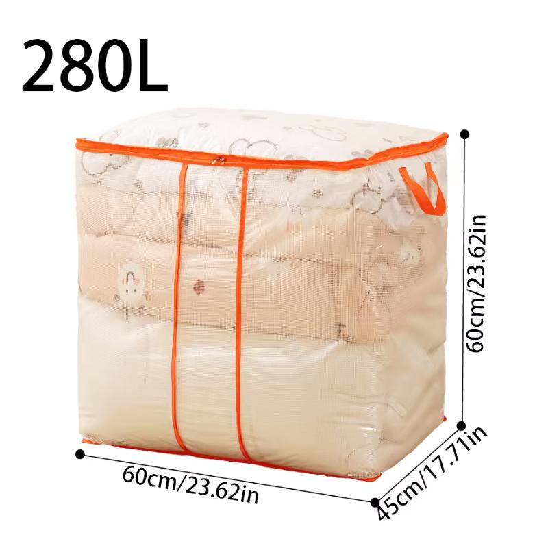 1PC Clothing Storage Bag, Large Capacity Foldable Waterproof And Dustproof Storage Bag, Household Transparent Storage Bag