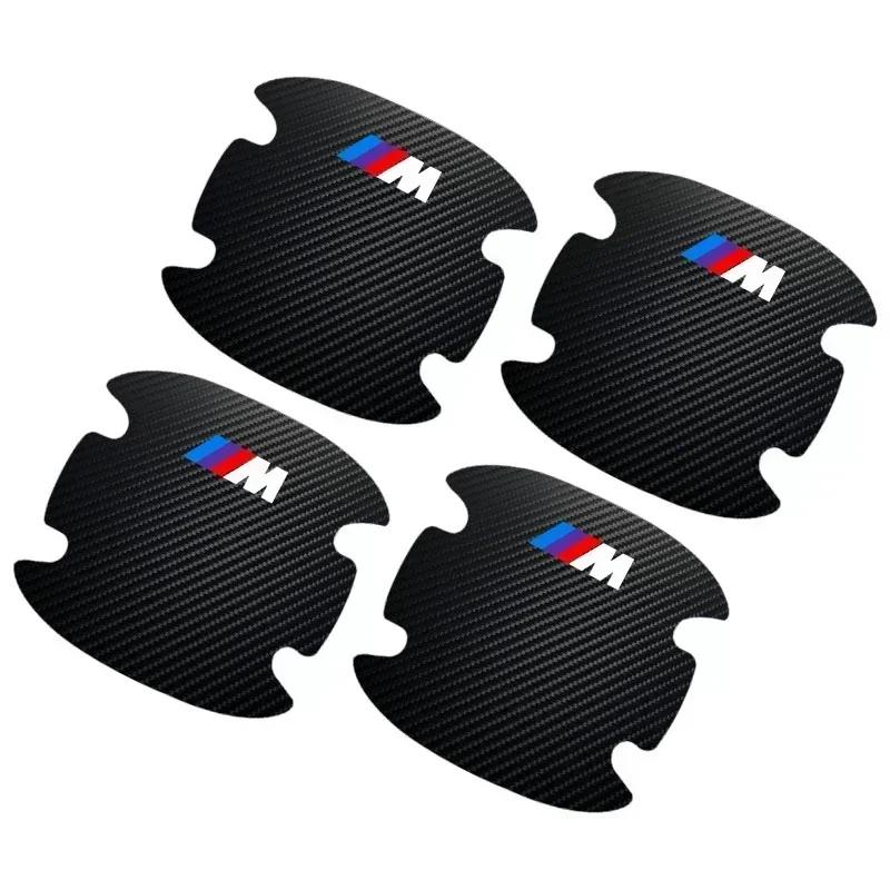 2025 New 4P/Set Car Door Handle Anti-scratch Sticker Carbon Fibre For BMW 320i 325i 320Li 325Li 330Li X7 X3 X4 X5 X6 E39 E60 E61