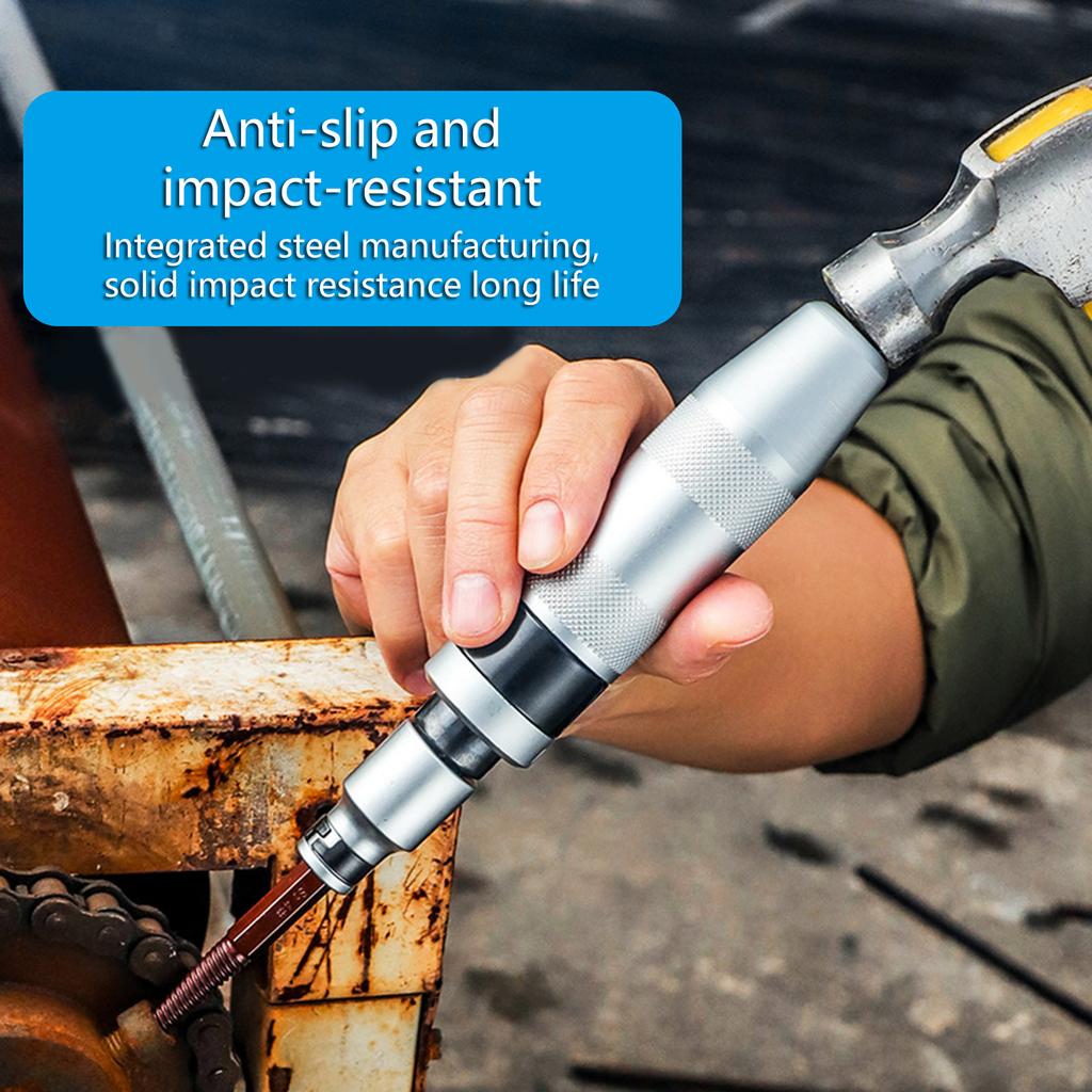 12x Manual Impact Driver Set Alloy Steel Bit for Tackling Extracting Rusted Broken Stubborn Corroded Screws Easy Repairs