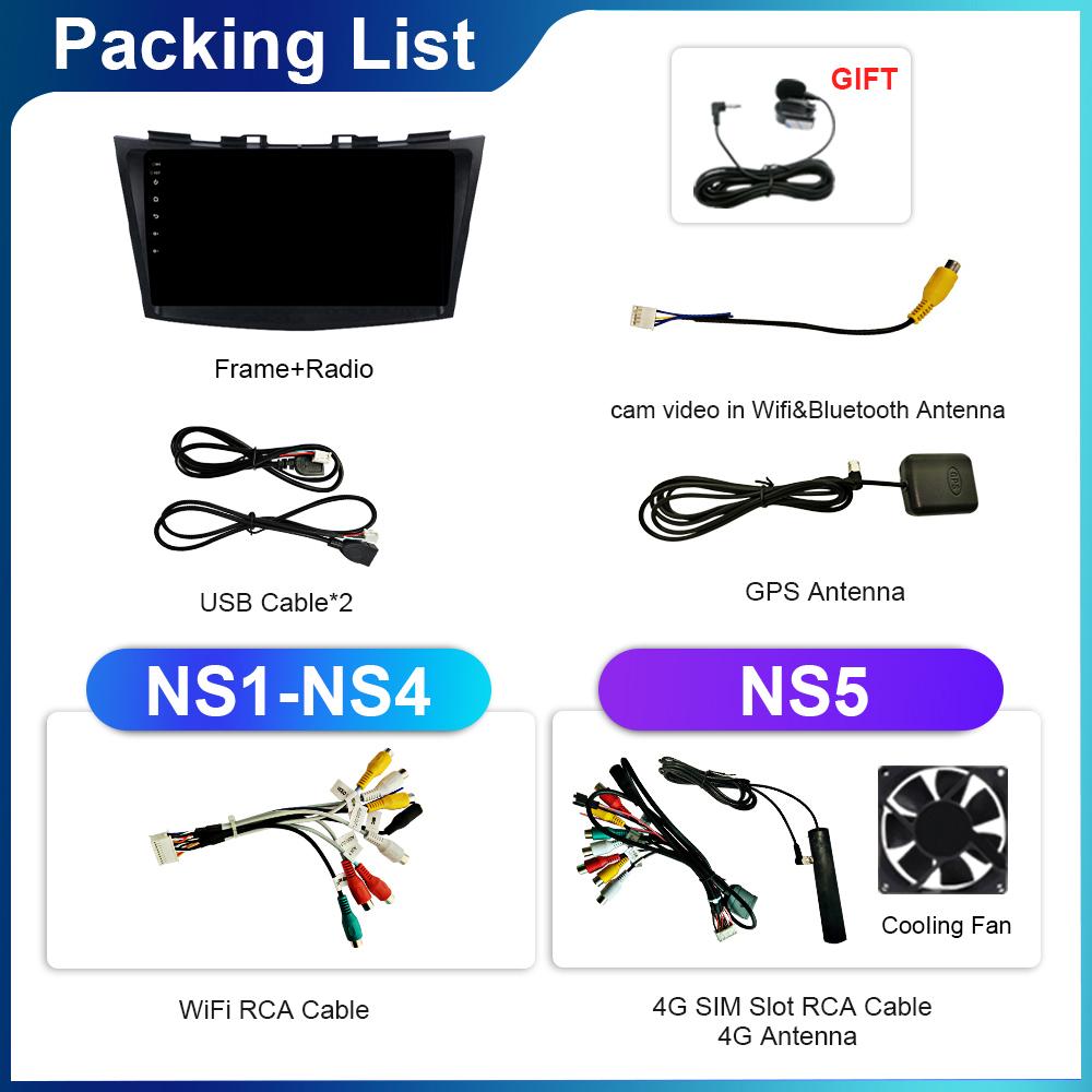 For Suzuki Swift 4 2010 2011-2015 Android 15 Auto CarPlay Car Radio GPS Multimedia DSP Video Player Navigation IPS Touch Screen