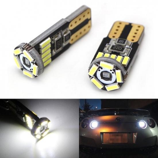(2) Белые светодиодные лампы T10 15-SMD для задних огней заднего хода автомобиля, клиновые 912 920 921