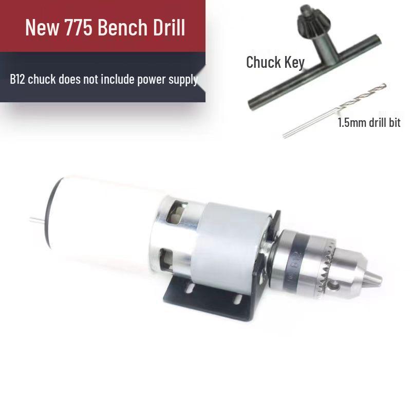 80W Mini Bench Drill & Grinder: Forward/Reverse, High Torque & Speed, Ideal for Drilling, Cutting & Grinding Tasks.