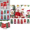 Christmas Gift Bag With Drawstring Ribbon Santa Print For Holiday Packaging