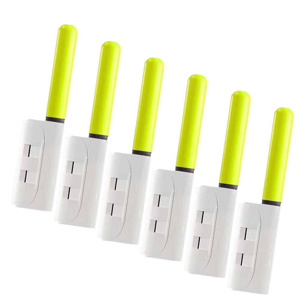 6Pcs Fishing Rod Tip Glow Sticks Plug-in Night Fishing Led Glow Sticks Light Feeder Bite Alarm Fishing Tackle Enduring