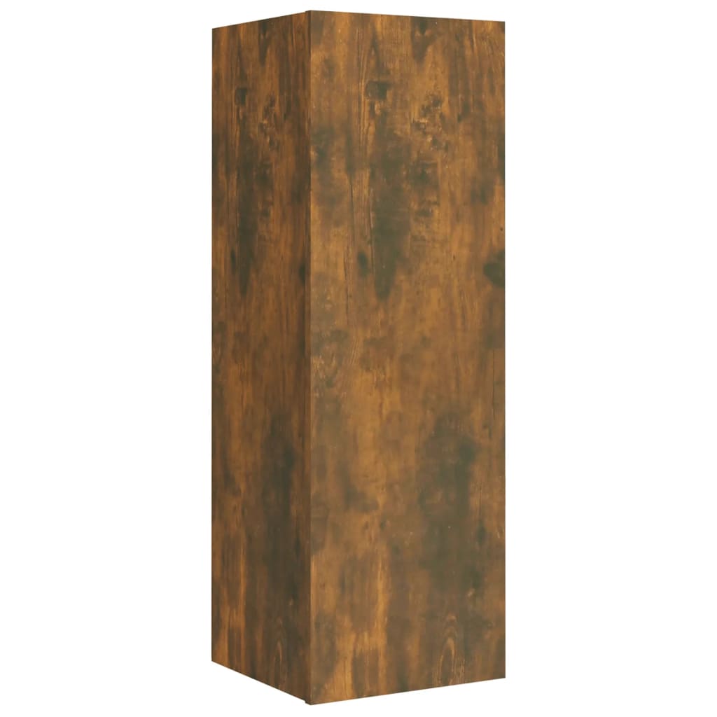 8 piece TV cabinet set smoked oak effect particleboard